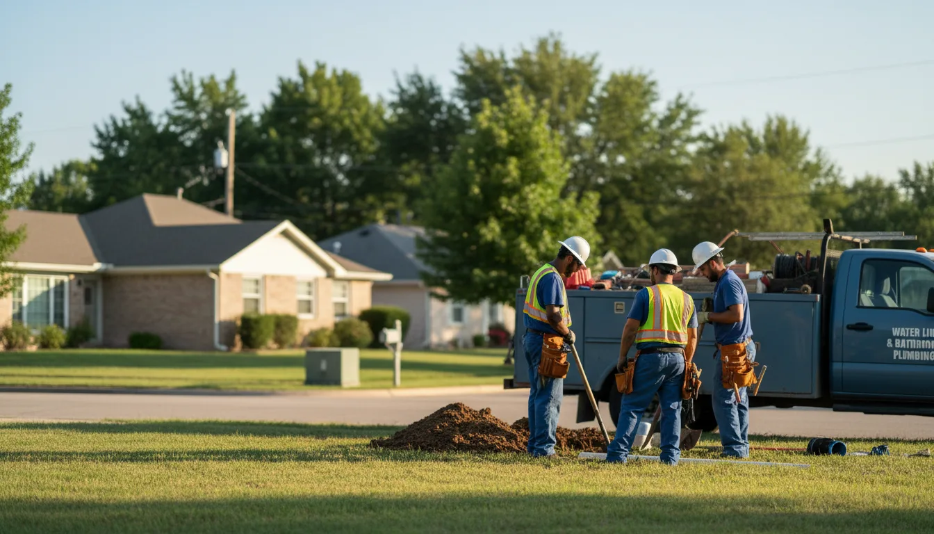 Residential water line and bathroom plumbing service in Cromwell, KY